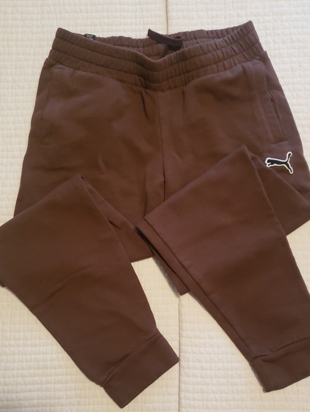 PUMA Womens Brown Jogger Sweatpants with Logo